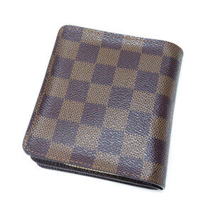 Louis Vuitton Canvas Damier Wallet Compact Zip fold Bi